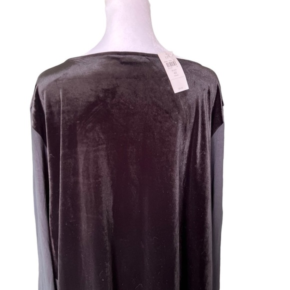 J. Jill - Weaver Collection Velvet Round Neck Long Sleeve Blouse Shirt Top Sz 4x - Picture 4 of 7